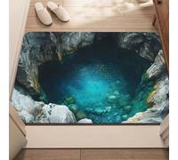 boiszeda Alfombra con ilusión óptica en 3D Felpudo Antideslizante y Lavable Alfombra con diseño de Abismo sin Fondo Decoración Divertida para el hogar