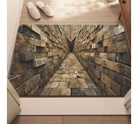 boiszeda Alfombra con ilusión óptica en 3D Felpudo Antideslizante y Lavable Alfombra con diseño de Abismo sin Fondo Decoración Divertida para el hogar