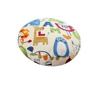 boiszeda Almohada de Meditación y Yoga de Estilo Marroquí,Redonda,de Lino y Algodón,45x45cm,Cojín Grueso,para Salón,Dormitorio,Balcón,Lectura,Estar Sentado(Romántico Marroquí)