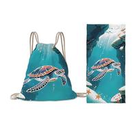 boiszeda Borsa da spiaggia con cordoncino e asciugamano 3D Stampato Due in uno portatile - Asciugamani Extra Large assorbenti e ad asciugatura rapida per spiaggia, nuoto e Yoga