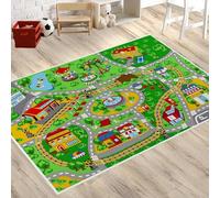 boiszeda Mapa de Juego Alfombra de Juego Educación Vial Tráfico Urbano Tema de simulación Tema de vehículos Alfombra de Juego Plegable Área de Juego en el Dormitorio Infantil Sala de Juegos dedicada