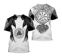 boiszeda Mitología Nórdica Oversized Camiseta Hombre 3D Oversized Gym Tshirt 3D Vikingo Camiseta Hombre - Poliéster Y2K Vikingo Costume - for Dinner, Movie & Coffee