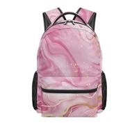 boiszeda Mochila con estampado de mármol rosa gran capacidad mochila escolar para estudiantes mochila para portátil mochilas informal y estética ideal para la vuelta al cole los viajes y el día a día