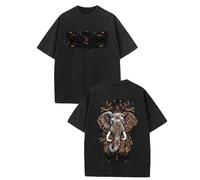 boiszeda Negro Oversized Streetwear Hombres Heavyweight Camiseta - Vikingo Camiseta Hombre Algodón Gym Tshirt Hombre Vikingo Costume - for Festival, Carnival & Event