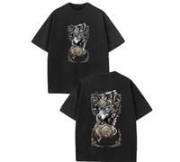 boiszeda Negro Vikingo Costume Streetwear Vikingo Camiseta Hombre - Hombres Heavyweight Camiseta Algodón Gym Tshirt Hombre Oversized - for Camping, Yoga & Beach