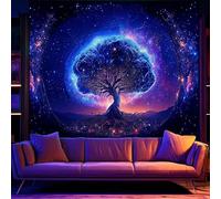 boiszeda Tapisseries néon psychédéliques réactives aux UV qui brillent dans le noir Fond de fête, décoration murale psychédélique, tapisseries lumineuses pour chambre à coucher, salon