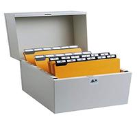 Boite a fiches metalib - classement de 500 fiches en largeur - 105x148mm a 105x150mm