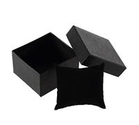 Boîte cadeau en carton pour bijoux, Carton, noir, 8.8cm x 8.2cm x 5.5cm