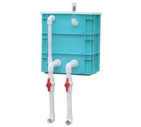 Boîte de filtration à circulation, boîte d'égoutta Caja de filtro externa for acuario, for estanque, color azul, varios tamaños, sin bomba ni medios filtrantes(11.81x7.87x14.17in/30x20x36CM)