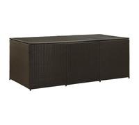 Boîte de rangement de jardin Résine tressée 180x90x75 cm Marron