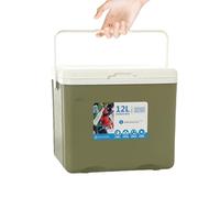 Boîte de rangement isolée - Refroidisseur thermique portable de 12 L, récipient pour aliments chauds et froids avec rétention de glace, déjeuner durable et étanche | Pour voiture, pique-nique, camping