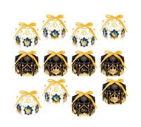 Boîtes de Friandises pour les Fêtes | Rangement Alimentaire pour Célébrations | 12 Boîtes Hexagonales en Forme de Maison pour Bonbons et Biscuits - Pour Fête, Dessert, Friandise, Aliment, Cupcake, Pât