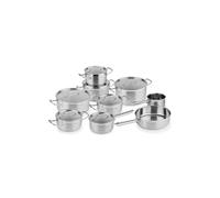BOJ Batería de cocina PREMIUM - Acero Inoxidable - conjunto de cacerolas, cazos y sartenes (9 piezas)