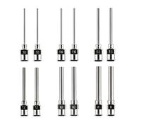 BOJACK 12Pcs 1 pulgada Punta de Aguja de Dispensación de Acero Inoxidable Aguja de Jeringa Roma con Cerradura Luer para Rellenar Jeringas Pegamento, 8/10/12/14/16/18 G