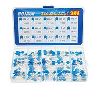 BOJACK 15 valores 150 piezas 3KV / 100 pF a 10 nF Kit surtido de condensadores cerámicos DIP de alto voltaje