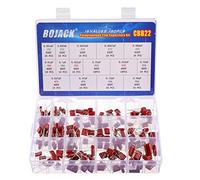BOJACK 15 Valores 150 piezas Película de polipropileno metalizado Condensador de CC 400V / 0.01uF ~ 0.56uF 630V / 0.001uF ~ 0.068uF CBB22 Kit de surtido