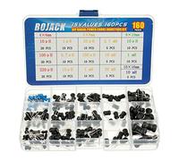 BOJACK 15 Valores 160 Piezas Inductor 10 uH a 20 mH surtido de inductores de choque de potencia radial DIP Kit