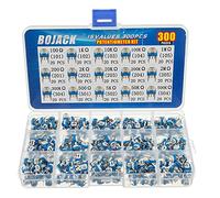 BOJACK 15 Valores 300 piezas 100 Ohm- 2M Ohm Resistencia variable Kit de surtido de Potenciómetros de 6 mm Embalado en una caja de plástico transparente