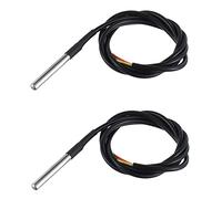 BOJACK 1M Sensor de Temperatura Sonda de Temperatura Impermeable Compatible con Arduino y Raspberry Pi Paquete de Acero Inoxidable (Paquete de 2 Piezas)