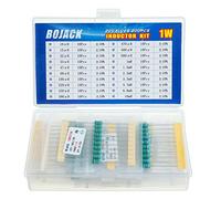 BOJACK 20 Valores 200 Piezas Inductor 10 uH a 10 mH 1 W Anillo de color Inductor 1 Watt Kit surtido