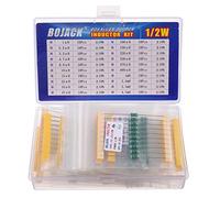 BOJACK 20 valores 200 piezas Inductores 1 uH a 4.7 mH 0.5 W Inductores de anillo de color Kit de surtido de 1/2 vatios