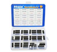 BOJACK 20 valores 50 piezas SN74LS y SN74HC Series Kit de surtido de chips IC lógicos de bajo consumo para trabajo con chips IC