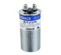 BOJACK 45+5uF 45/5MFD ±6% 370V CBB65 Dual Run Circular Start Condensador para AC Motor Run o Fan Start o Condensador Recto