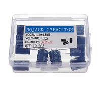 BOJACK 470uF 35V 10x13mm Condensadores 470 MFD 35 voltios 0.39x0.51 pulgadas ± 20% Condensadores electrolíticos de aluminio (paquete de 10 piezas)