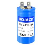 BOJACK Condensador universal de arranque redondo CD60, 150 uf/MFD, 250 VCA ± 15%, 50/60 Hz, piezas de repuesto para arranque de motor eléctrico