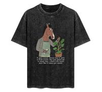 Bojack Horseman Unisex T-Shirt Printed tee Graphic Top Men Black Shirt S