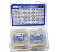BOJACK Kit Surtido de Resistencias 1 Ohm - 1M Ohm 1W Resistencias de Película de Metálica Kit de Resistencia (30 Valores 350 Piezas)