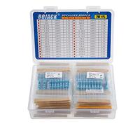 BOJACK Kit Surtido de Resistencias 1 Ohm - 1M Ohm 2W Resistencias de Película de Metálica Kit de Resistencia (30 Valores 300 Piezas)