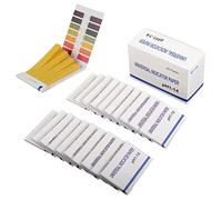 BOJACK Paquete de 20 1600 tiras Papel de prueba de pH 1-14 Papel de prueba extenso Papel de prueba de tornasol de prueba de pH para saliva prueba de suelo monitorización del pH de la dieta