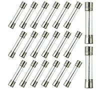 BOJACK T1A250V 6x30 mm 1 A 250 V Fusibles de fundición lenta 1 amp 250 Volt 0.24 x 1.18 Pulgadas Fusibles de retardo de tiempo de tubo de vidrio (paquete de 20 piezas)