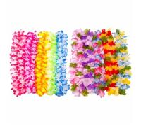 BOJHGO 10 Collares de Flores Artificiales Hawaianas Tropicales, Guirnalda for Fiesta temática Hawaiana, decoración for Bodas, cumpleaños y Fiestas Verano en la Playa(Color 03)