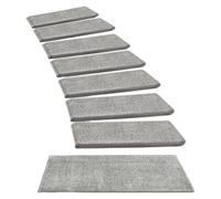 BOJHGO 15pcs Carpet Stair Treads Set Non Slip Soft，Skid Resistant, Washable, Reusable, and Easy To Install Hogar y Cocina(Light Gray)