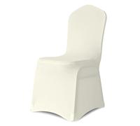 BOJHGO 50/100 Uds Beige Funda for Silla de Licra for Boda Restaurante Banquete Hotel Comedor Fiesta poliéster Fundas for sillas elásticas para Banquetes(Beige,100pcs Chair Cover)