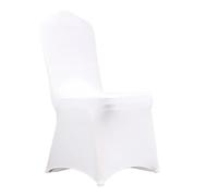 BOJHGO 50/100 Uds Funda Blanca for Silla de Boda Licra for Restaurante Banquete Hotel Comedor Fundas for sillas para Banquetes(100pcs Chair Cover)