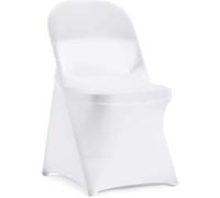 BOJHGO 50/100 Uds Fundas for sillas de Boda Funda elástica for Restaurante Banquete Hotel Comedor Fiesta for Silla Licra para Banquetes(White,100pcs Chair Cover)
