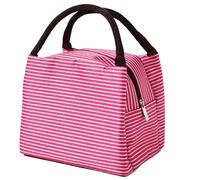 BOJHGO Bolsa de almuerzo con asa for mujer, bolsa térmica aislante, fiambrera for niños, Picnic, viaje, almacenamiento alimentos portátil, for desayuno, 3 uds