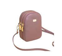 BOJHGO Bolso bandolera de cuero for teléfono móvil for mujer, bolso mini con cambio párrafo vertical estampado Dali(Purple)