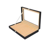 BOJHGO Estuche organizador de cuero for pluma estilográfica con 12, 24 y 36 ranuras(Black-12Pens)