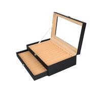 BOJHGO Estuche organizador de cuero for pluma estilográfica con 12, 24 y 36 ranuras(Black-24 pens)