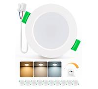 Bojim Downlight LED Techo Empotrable Regulables 4W 220V, Focos LED Interior Corte 55mm-68mm IP44, Ojos de Buey Luz Cálida Neutra Fría, para Cocina Baño Habitación, 10 Pack