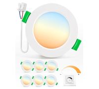 Bojim Downlight LED Techo Empotrable Regulables 4W 220V, Focos LED Interior Corte 55mm - 68mm IP44, Ojos de Buey Luz Cálida Neutra Fría, para Cocina Baño Habitación, 6 Pack