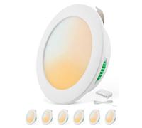 Bojim Focos Empotrable LED Techo AC/DC 12 V Camper, 4W Luces Caravanas, IP44 Impermeable, Luz Calida/Natural/Frío Downlights para Furgo Van Autocaravana, Abertura 55mm - 58 mm, Redondo, Pack de 6