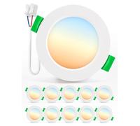 Bojim Focos LED Interior Techo Empotrable 4W, Downlight LED Techo Empotrable 220V-230V, Corte 55mm-68mm IP44, Ojos de Buey para Cocina Baño Habitación, Luz Cálida Neutra Fría, 10 Pack