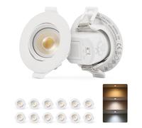 Bojim IP65 Focos LED Interior Techo para Cocina Baño 5W 710 Lumen Ad Alta Efficienza, 230V Downlight Empotrable Orientable Ojos De Buey 60-68mm Redondo Luz Cálida Luz Neutra Luz Fría