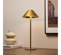 Bojim Lamparas de Mesita de Noche Mesa Sin Cable, Lámparas LED Recargable con USB Inalambrica, Lamps Luz Tactil Table de Bateria, Candeeiro para Exterior Portatil Interior, IP54, Metal, Dorado