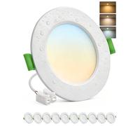 Bojim Plafon LED Interior Techo para Cocina, Downlight Empotrable Corte 68mm - 80mm, 5W Ojos de Buey 220V 230V Luz Cálida Neutra Fría, IP44 para Baño Ducha Salon, 10 Pack